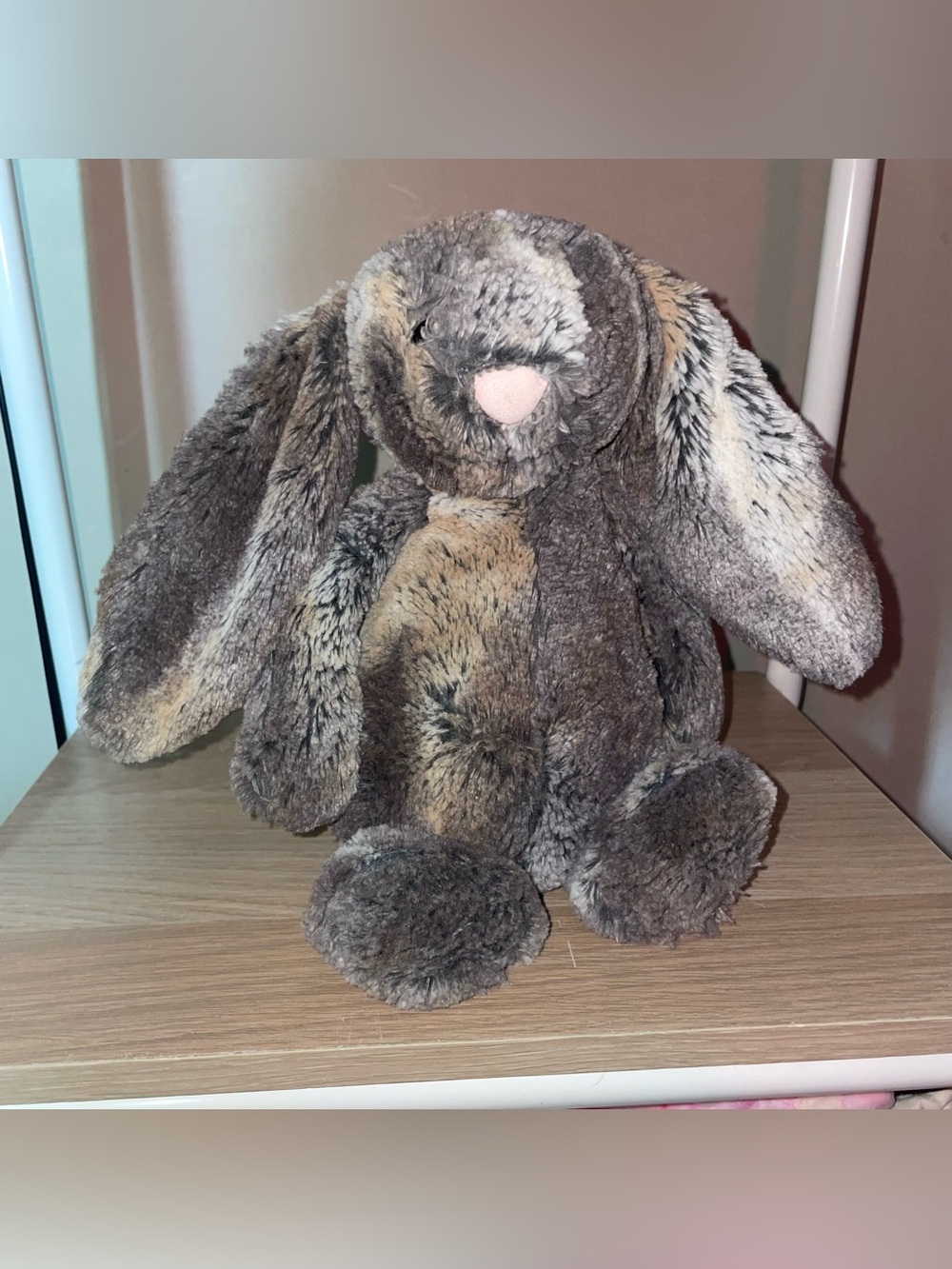 Jellycat Bashful Woodland Bunny Rabbit Brown Gray Gold 12"